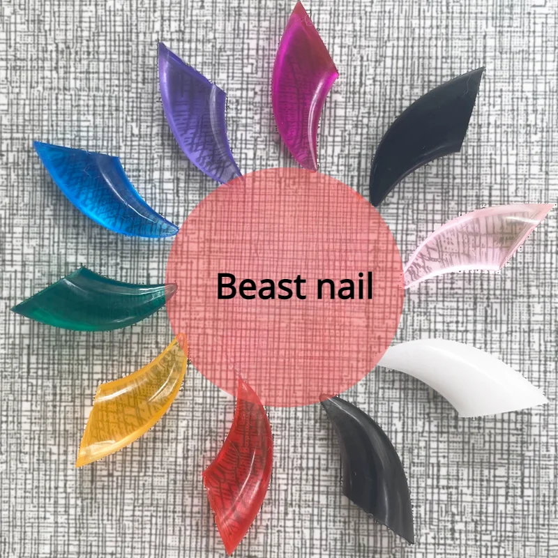 

10pcs Furry Beastwear Colorful Drip Glue Nail Cosplay Simulated Animal Nail Furuit Gloves and Claw Accessories