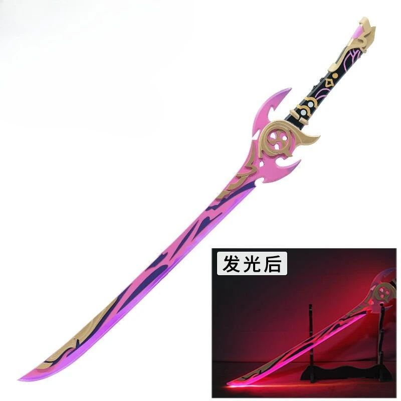 108cm Genshin ‌ Jouet périphérique d'anime, modèle d'épée Cos Kamisato Ayaka, modèle de décoration de salle lumineuse, ornement de bureau, meilleurs cadeaux
