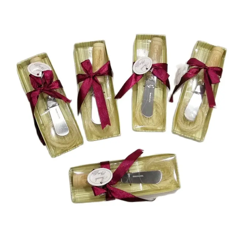 Wooden Handle Butter Knife Fruit Jam Knife Cheese Spreader Gift Box Favors