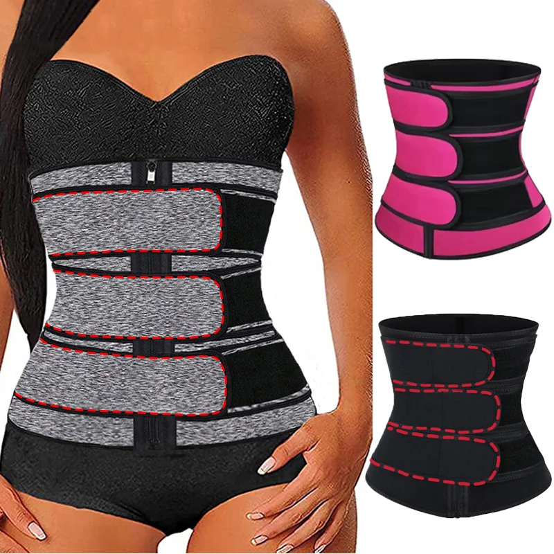 Women Fitness Belly Control Belt Fat Burning Sweat Suits Abdominal Shaping Belt Gym Sports Slimming Sauna Waist Support Trainer