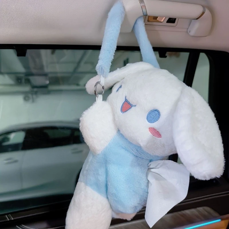 

Cinnamoroll автомобильная коробка для салфеток плюшевая игрушка в форме спинки сиденья аксессуар для салона автомобиля мультяшная подвесная коробка для салфеток автомобиля