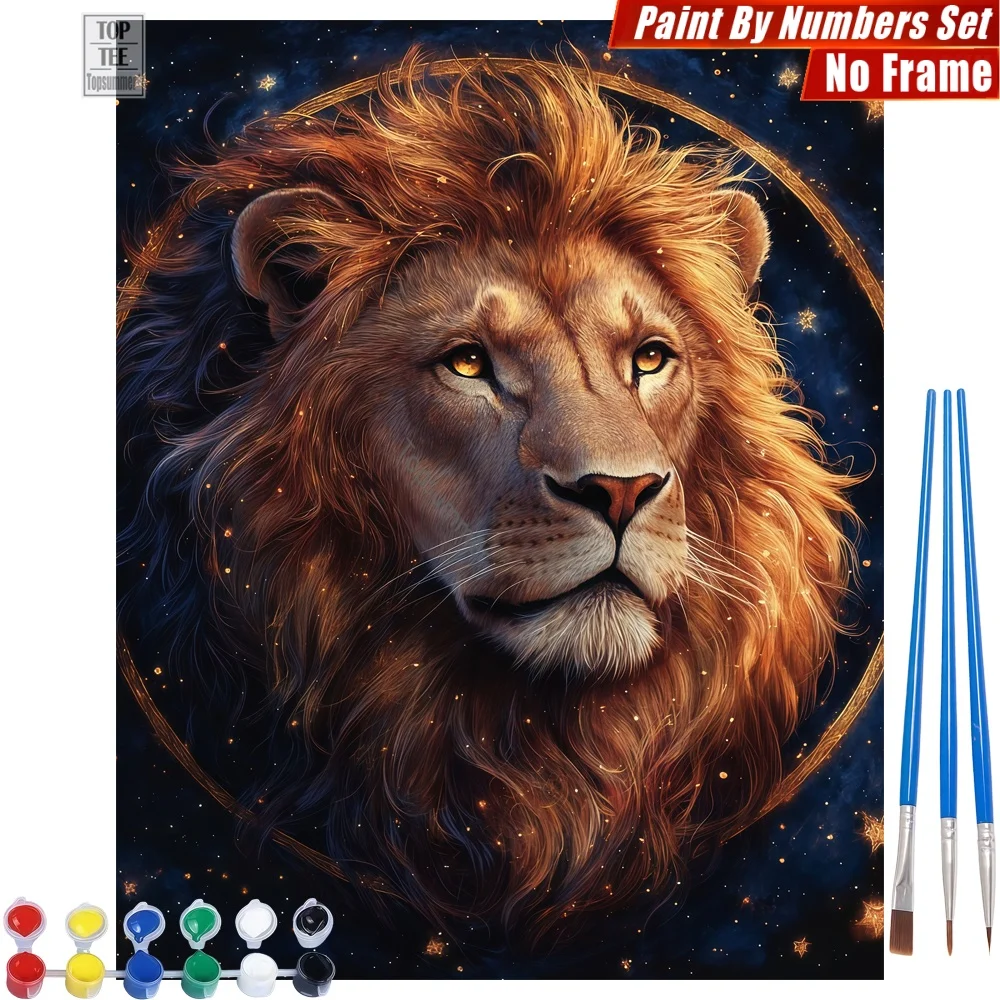 

Набор для рисования по номерам «Величественные львиные звезды» - Картина с львиными звездами для украшения стены, декор для дома, подарок на День благодарения для бабушки