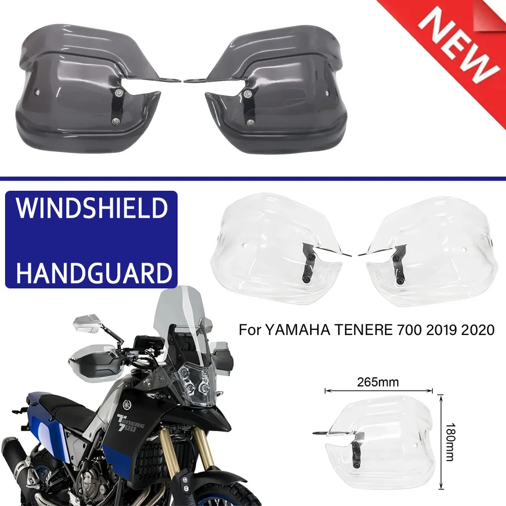 

Tenere 700 2019 2020 Motorcycle Handguard Extensions Hand shield Protector Windshield Transparent and Smoky For YAMAHA TENERE700