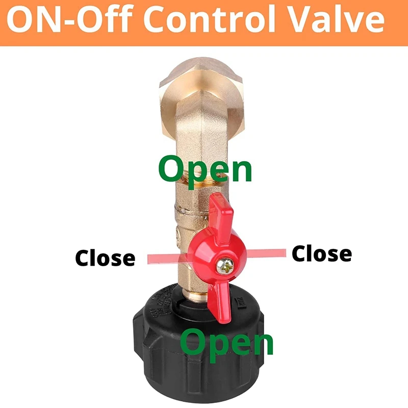 New Shown-QCC1 Propane Refill Elbow Adapter,90 Degrees Propane Refill Pressure Adapter With ON-Off Valve For 1LB Tank Cylinder