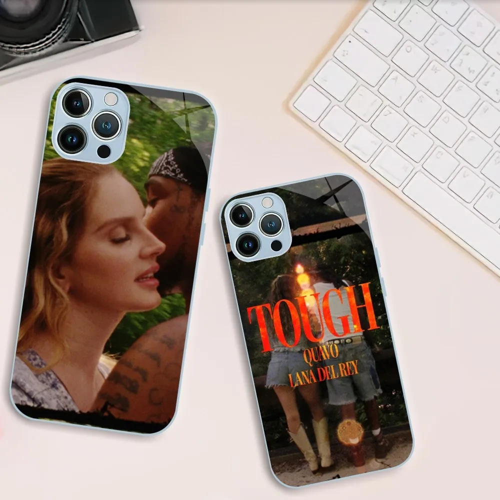 

Lana Del Rey Tough-Single Q-Quavo Phone Case For iphone Tempered Glass 11 14 12 13 Mini Pro Plus X XS MAX XR Cover