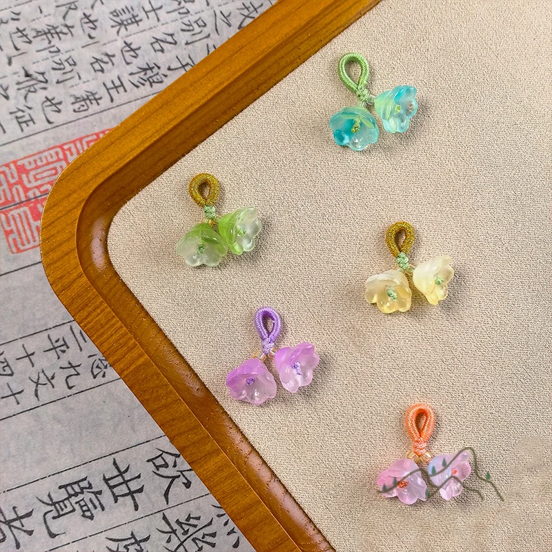 

10pcs Bellflower Charms Pendant for Bracelet Necklace Handmade DIY Jewelry Small Handbag Accessories