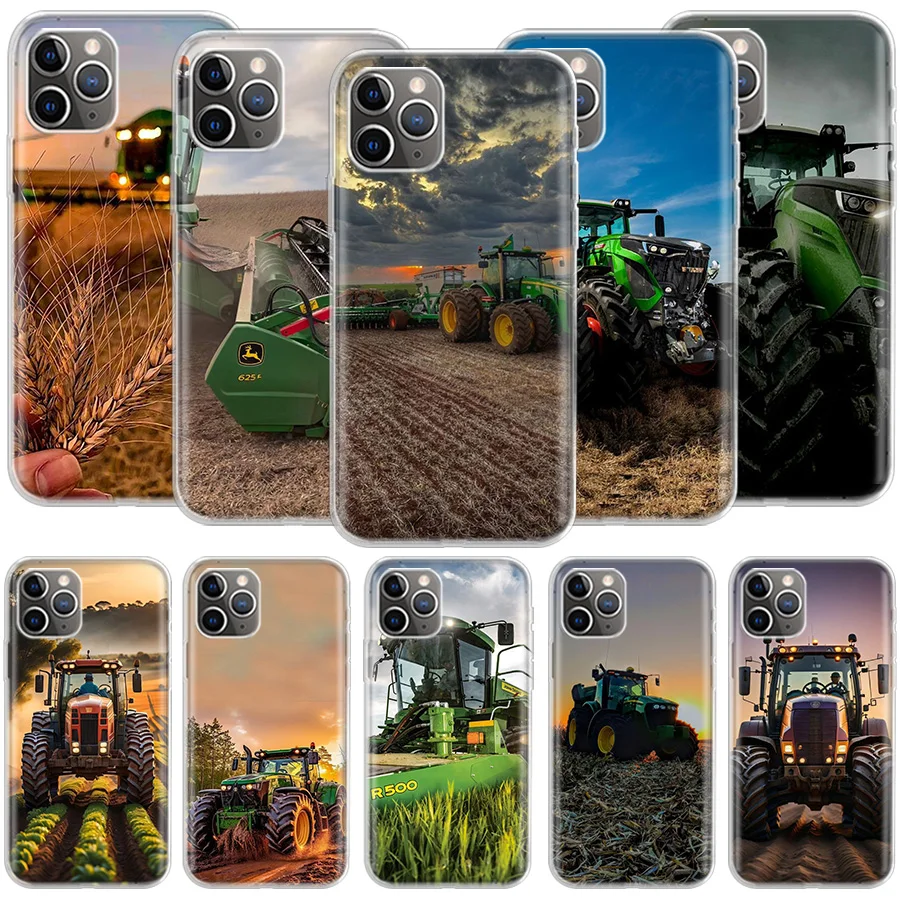 Farm Machinery Harvesters Phone For Apple Iphone 14 12 13 15 Pro Max Mini 11 16 Plus X XS XR Case SE 2020 Shell Cover Clear TPU