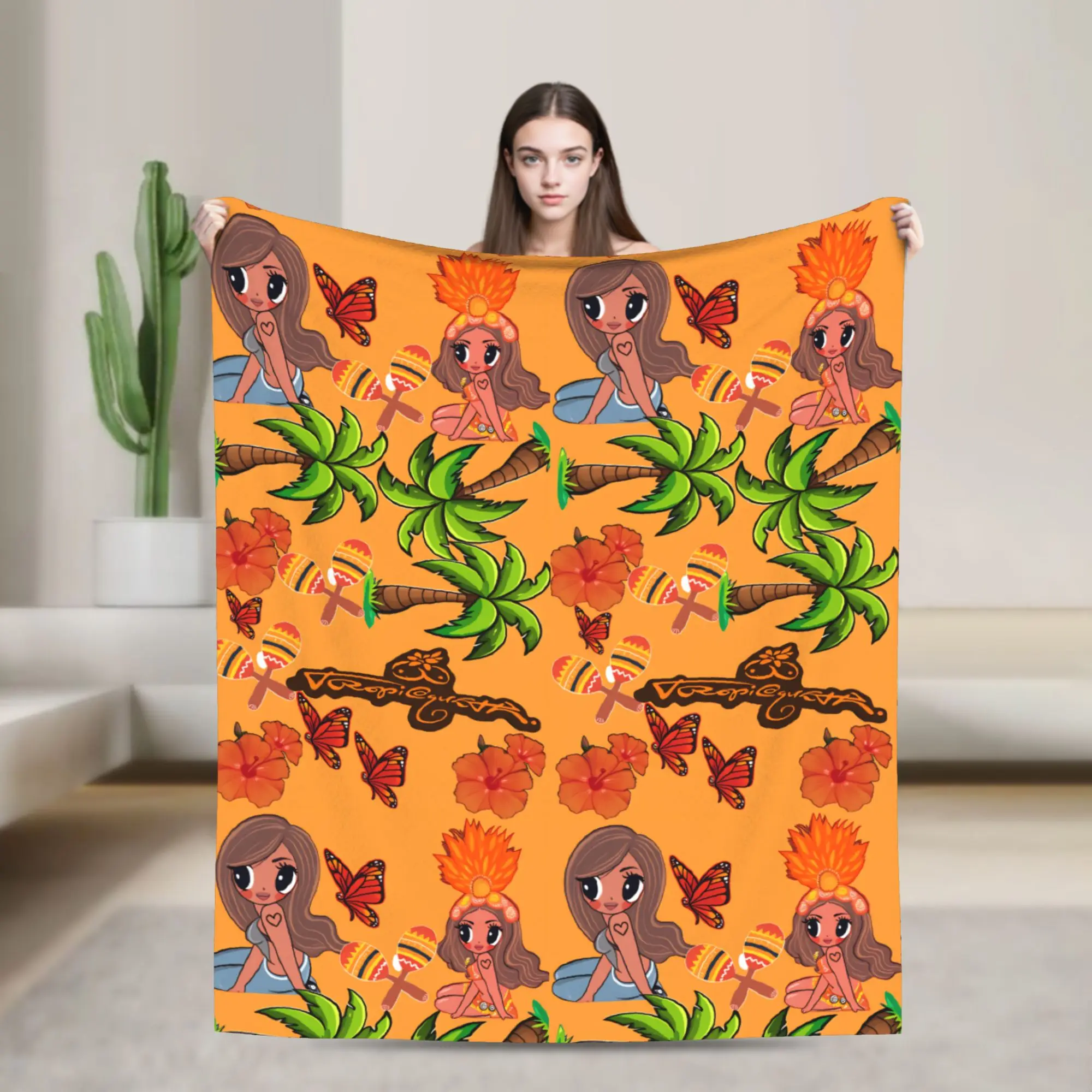 Karol G Latina Foreva Album 2025 Blankets  Picnic Flannel Bedding Throws For Outdoor Soft Design Quality Bedspread Gift Idea
