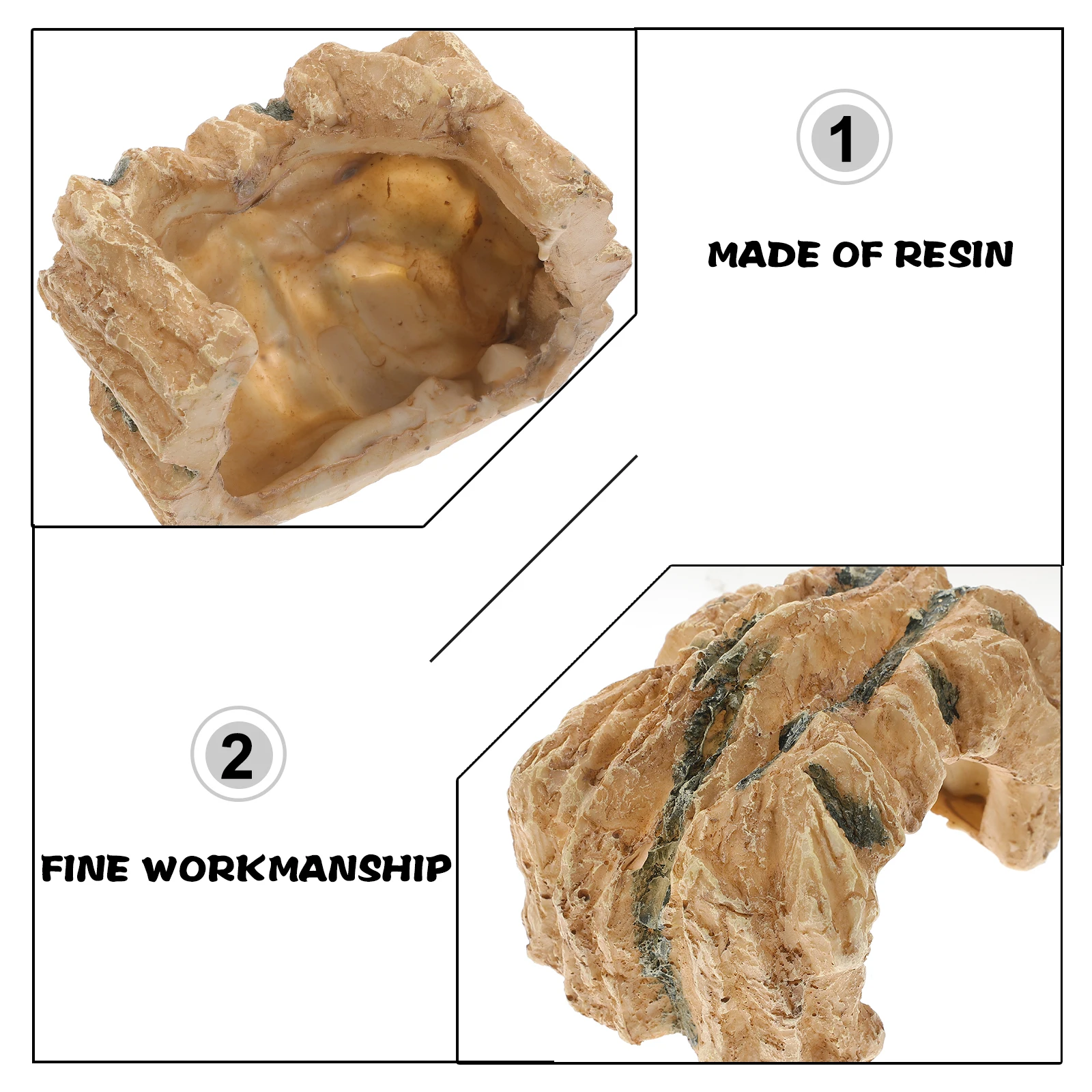 

Pet Climbing Platform Resin Reptile Turtle Cave For Gecko Spider Crab Fish Tank Decor Amusement Hideout Habitat Aquatic