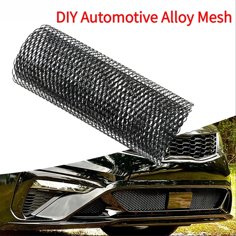 100*33cm DIY Car Tuning Rhombic Grill Mesh Sheet Metal Alloy Net Car Universal Front Bumper Racing Grille Mesh Vent