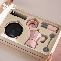 BINCOO Dual Valve Moka Pot Espresso Coffee Maker Extraction Coffee Pot Italian Home Outdoor Hand Brewed Coffee Pot 220v Gift Box
