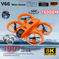 New V66 Mini RC Aerial FPV Drone 8K Wide Angle HD Electrically Controlled 180° Camera Foldable Obstacle Avoidance Helicopter Toy