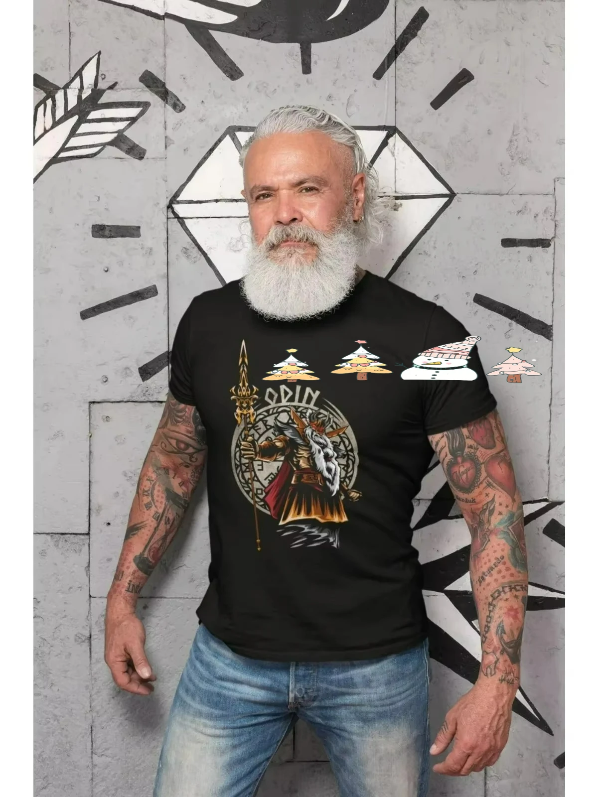Norse Mythology  Valhalla Scandinavian Religion Folklore T-Shirt 100% Cotton O-Neck Short Sleeve Summer Casual Mens T-shirt