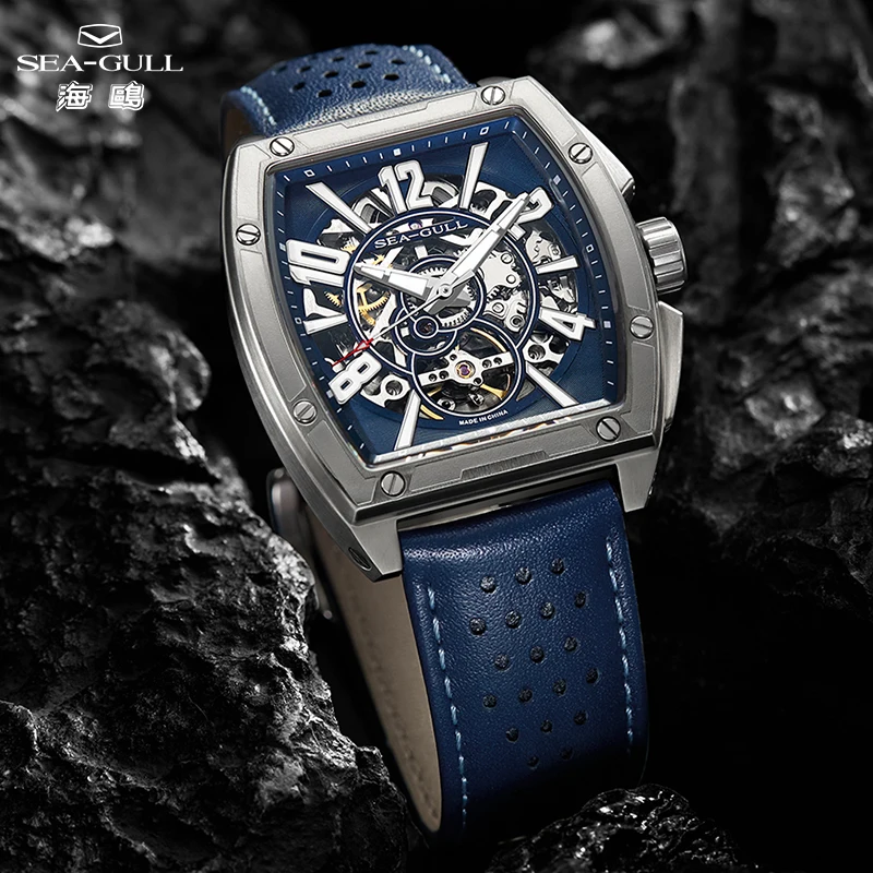 Seagull Skeleton Series Automatic Mechanical Watch 50M Waterproof Luminous Men's Wristwatch ST25 Movement Luxury Watches 6138K
