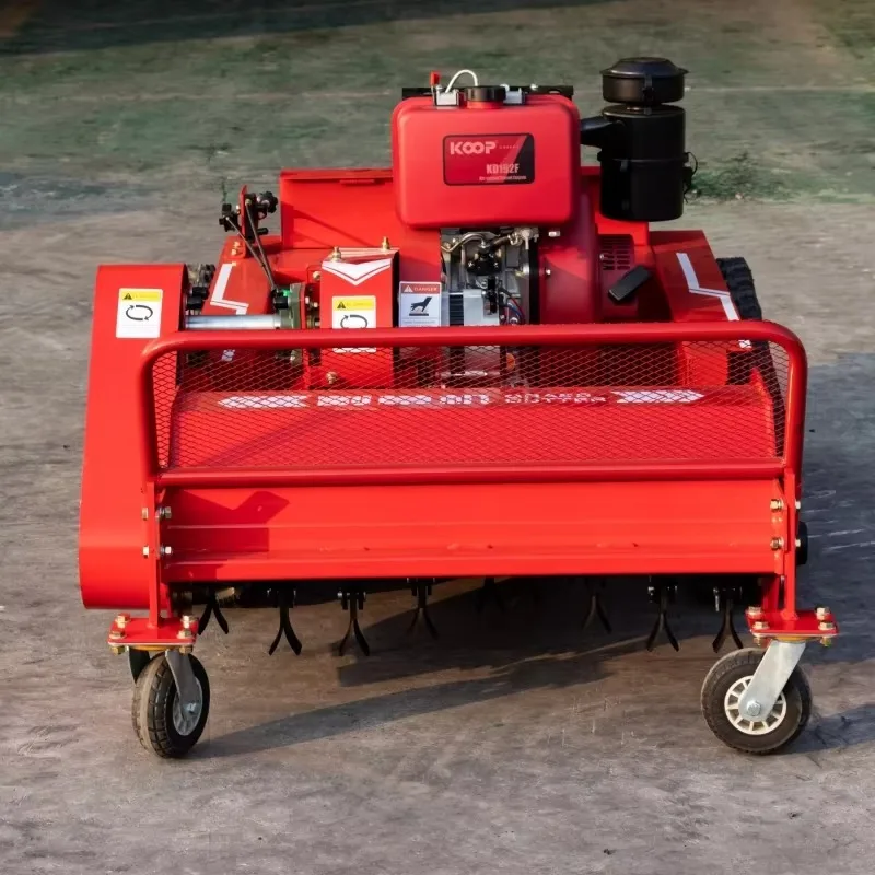 All Terrain Automatic Garden Lawn Mower 800 mm Cutting Width Remote Control Tracked Multifunctional Industrial Equipment