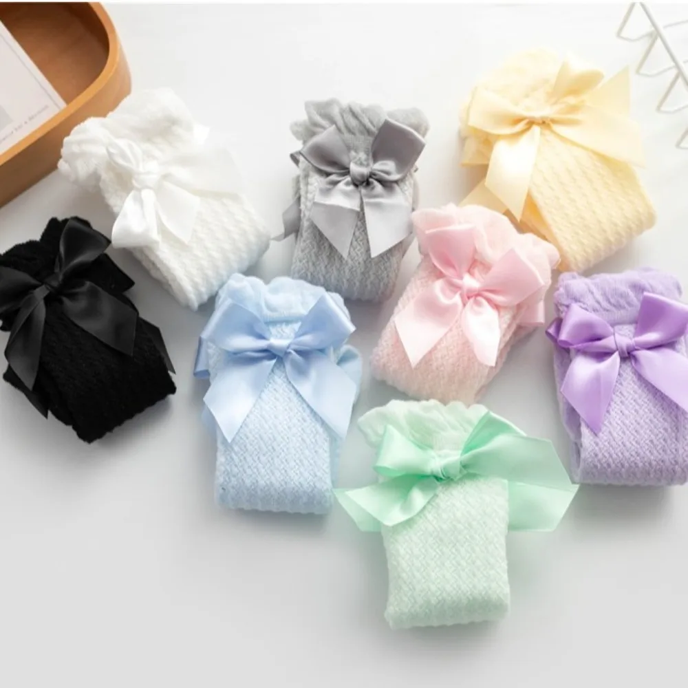 جديد لوليتا العجل الجوارب الدانتيل شبكة Bowknot الجوارب تنفس Y2K كومة الجوارب هدية