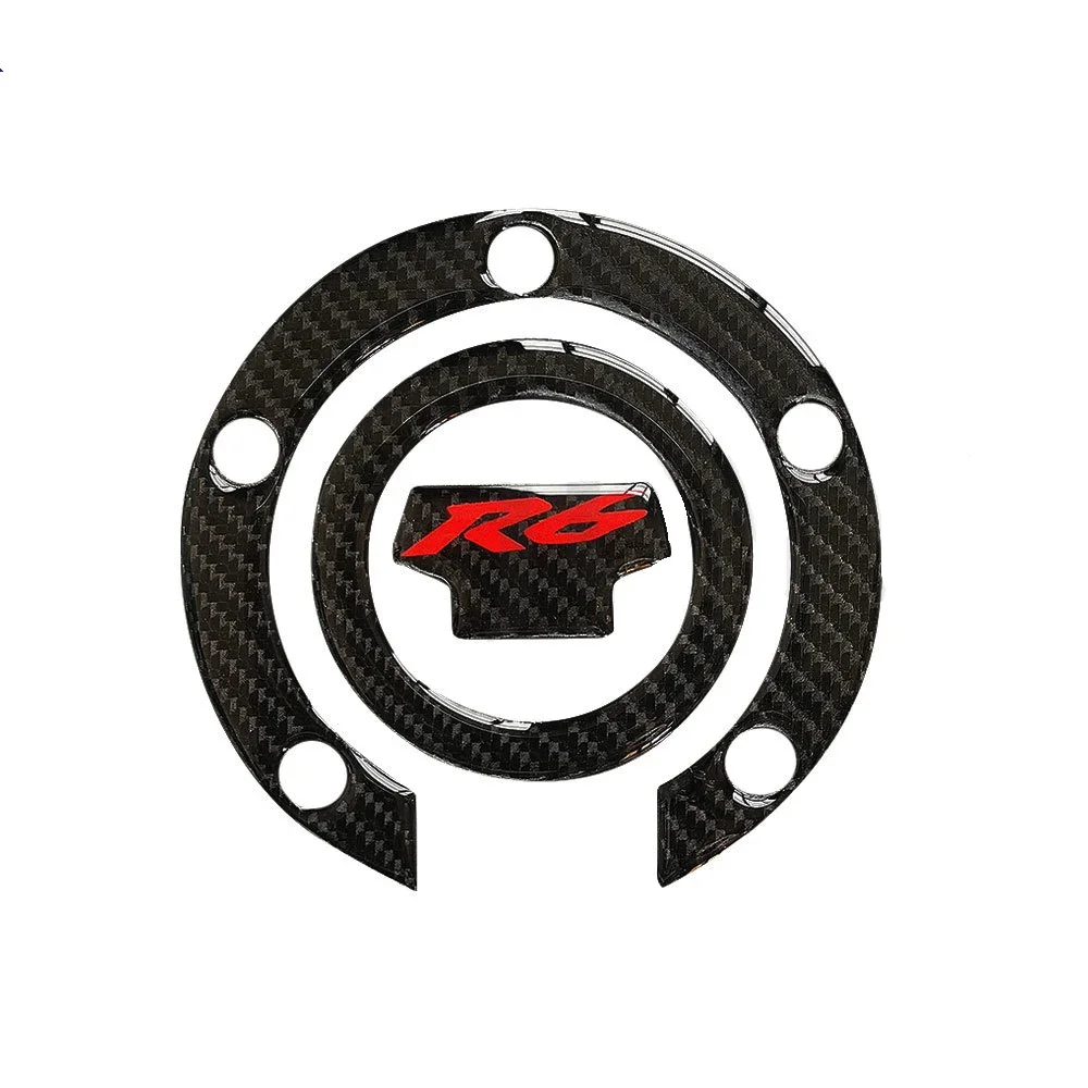 3D Carbon Fiber Tank Pad Oil Gas Cap Cover Triple Clamp Sticker Protector For Yamaha R6 YZFR6 2003 2004 2005 Motorcycle Decal