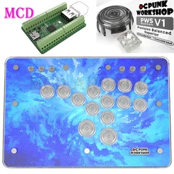 Punk Workshop Mini HitBox SOCD Fighting Stick Controller Mechanical Button For PC/Android/Switch/PS4 Arcade 2023 Latest