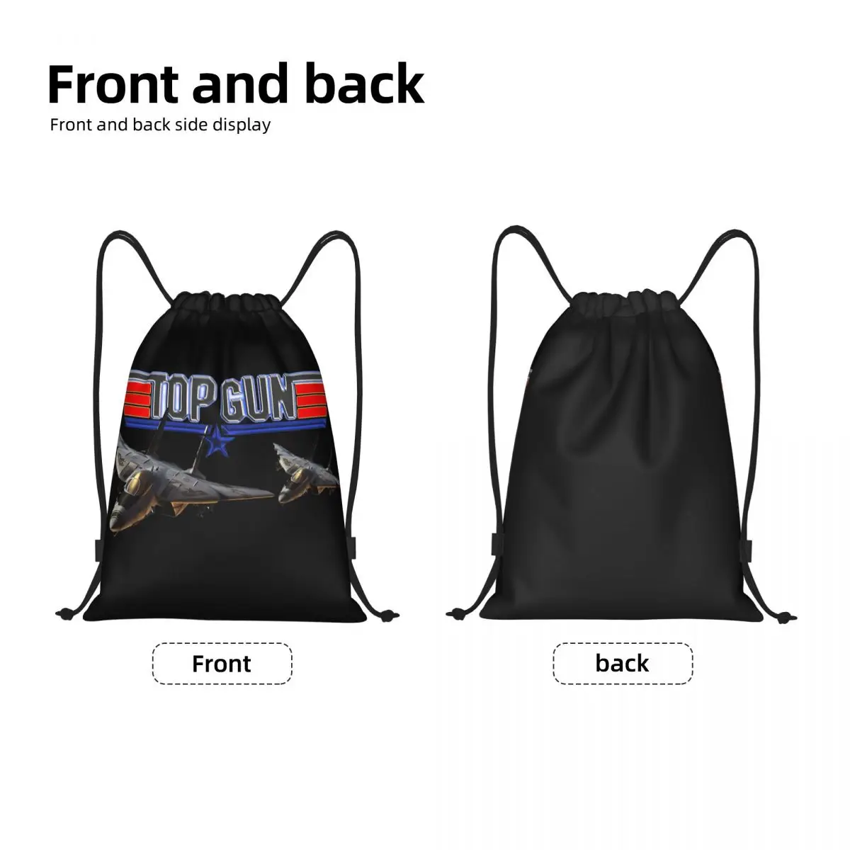 Maverick Film Top Gun bolsas con cordón portátiles multifunción, bolsa deportiva para libros