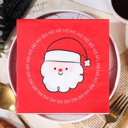 20pcs/pac Christmas Napkins, Used for Festivel Parties, Hotels, Weddings, 6.5