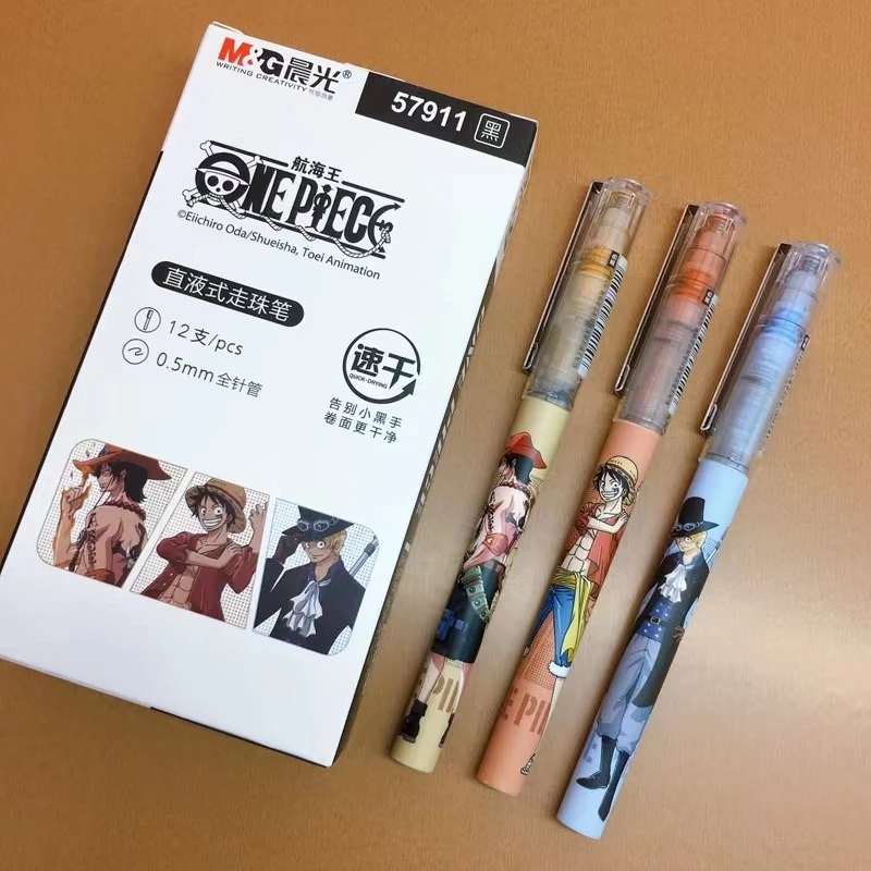 One Piece 3PCS Black Ink Gel Pens Stationery Set School Student Supplies Stationery