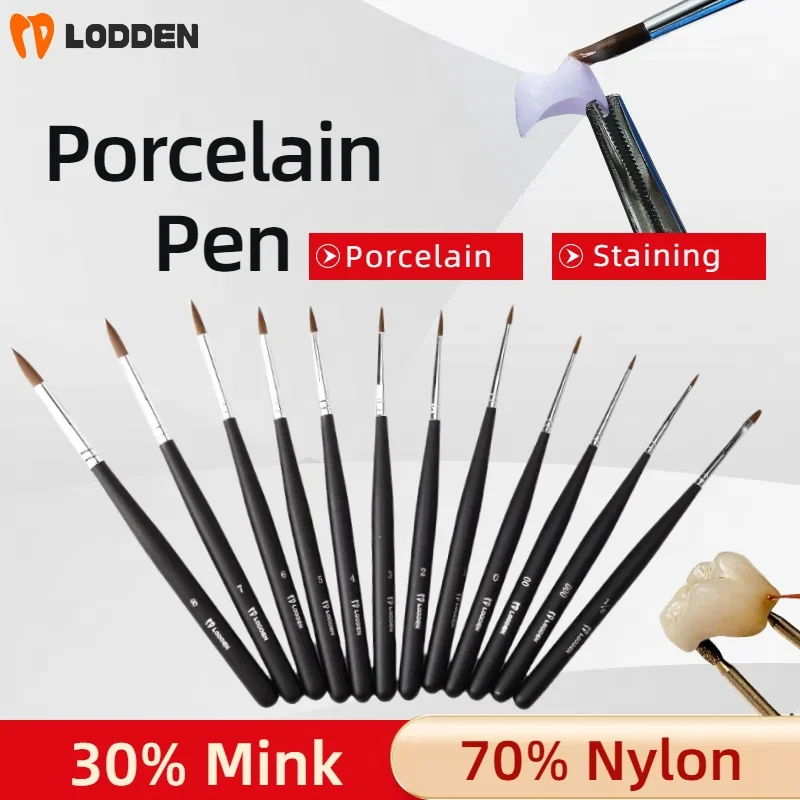 

12pcs/set Dental Porcelain Pen Resin Brushes for Shaping Porcelaining Tools for Dental Lab