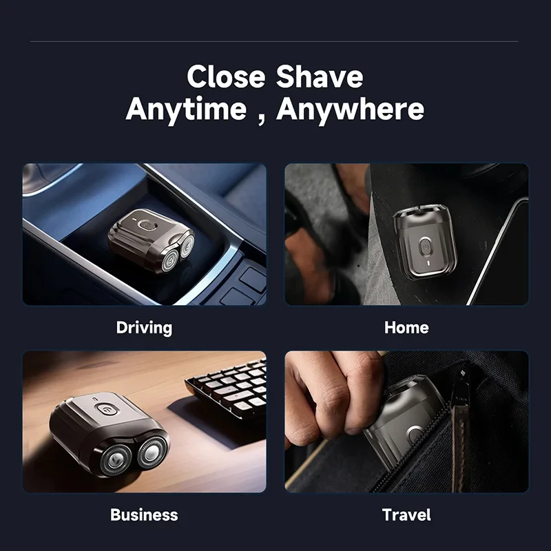 Xiaomi Double-headed Mini Magnetic Shaver Type-C Charging Silent Washable Electric Shaver Portable Men Women Electric Razor New