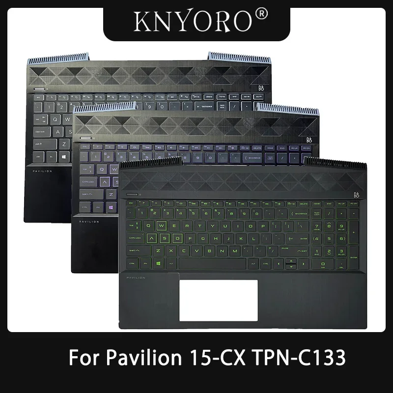 New Original Laptop US Keyboard For HP Pavilion 15-CX TPN-C133 Replacement Palmrest Top Keyoard Green Silver Purple Backlight