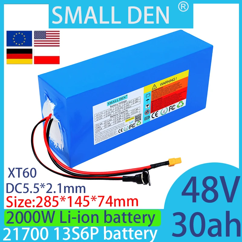 48V 30ah 13S6P 21700 brand new lithium battery pack with high power suitable for solar energy in various transportation vehicles