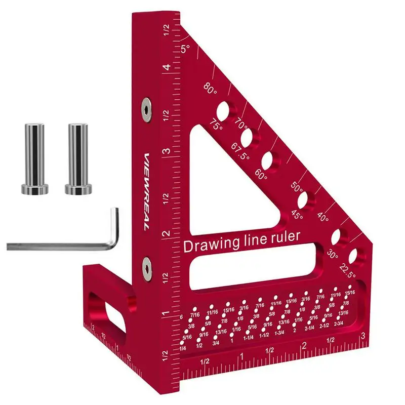 Carpenter Square Tool Hole Positioning Marking Ruler Multi-Angle Woodworking Tool Hole Positioning Marking Ruler Position