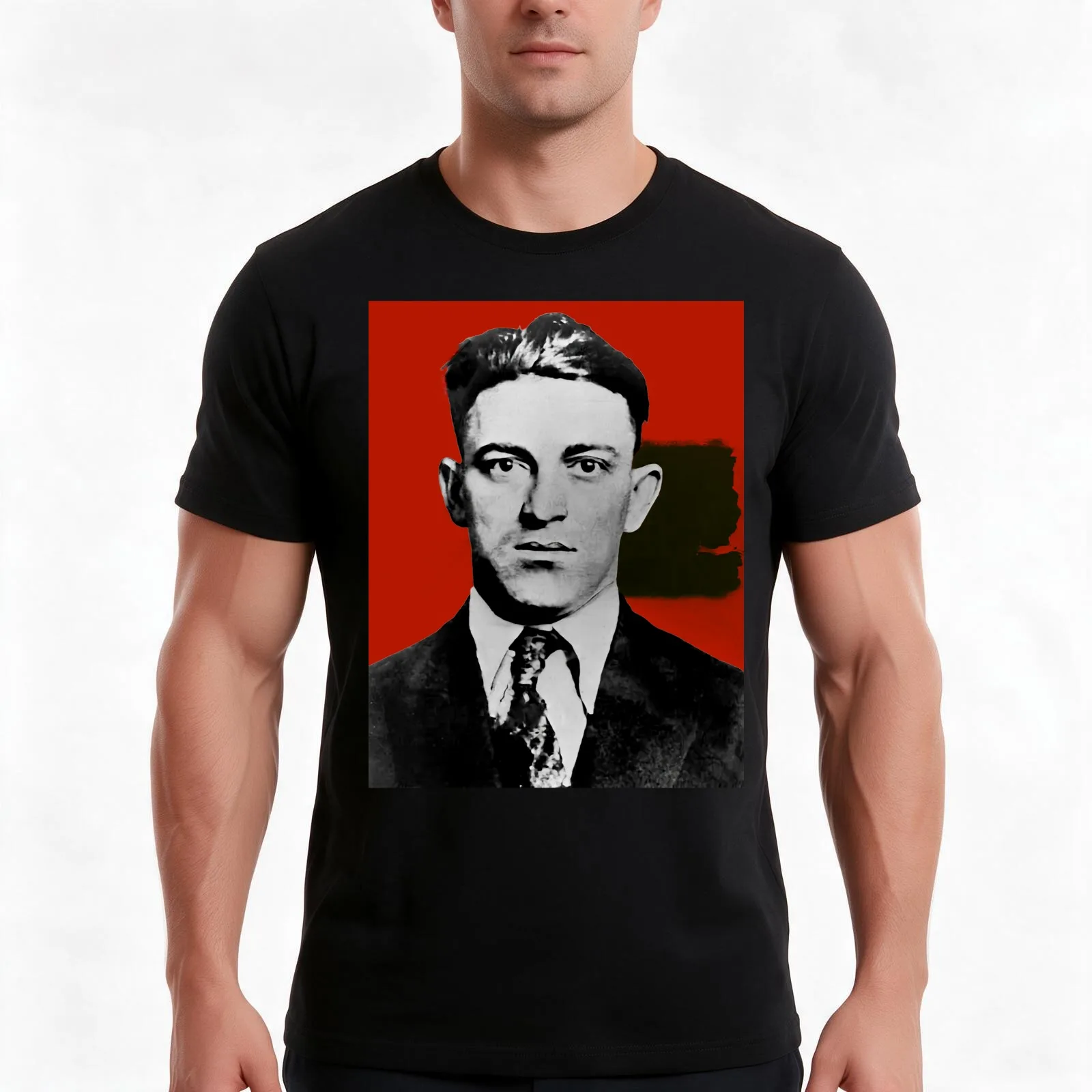 Mobster Hymie Weiss mugshot T-Shirt, Summer Casual Cotton Tee, Oversized Streetwear Tops, Vintage Graphic Print, 100% Cotton