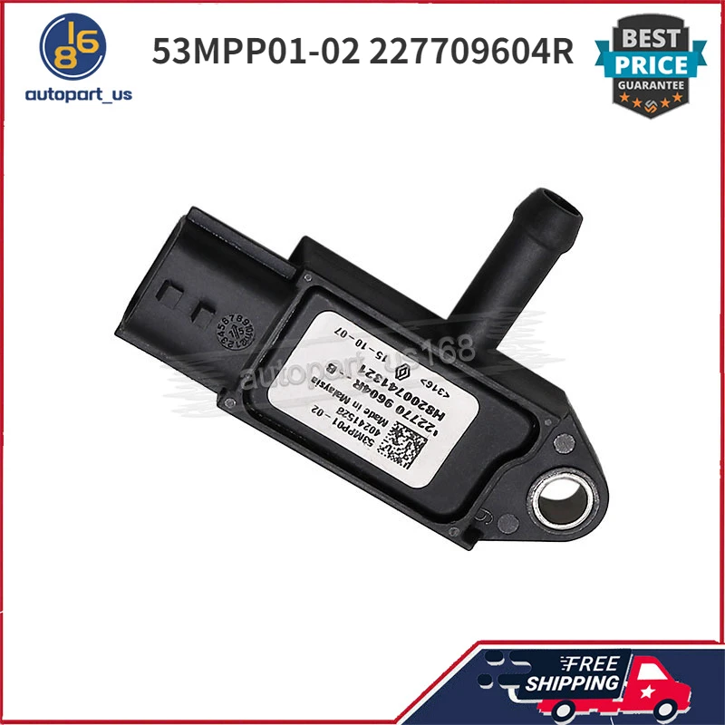 

1Pcs DPF Exhaust Differential Pressure Sensor 53MPP01-02 227709604R For Renault Dacia Duster Box Nissan Qashqai Infiniti EX