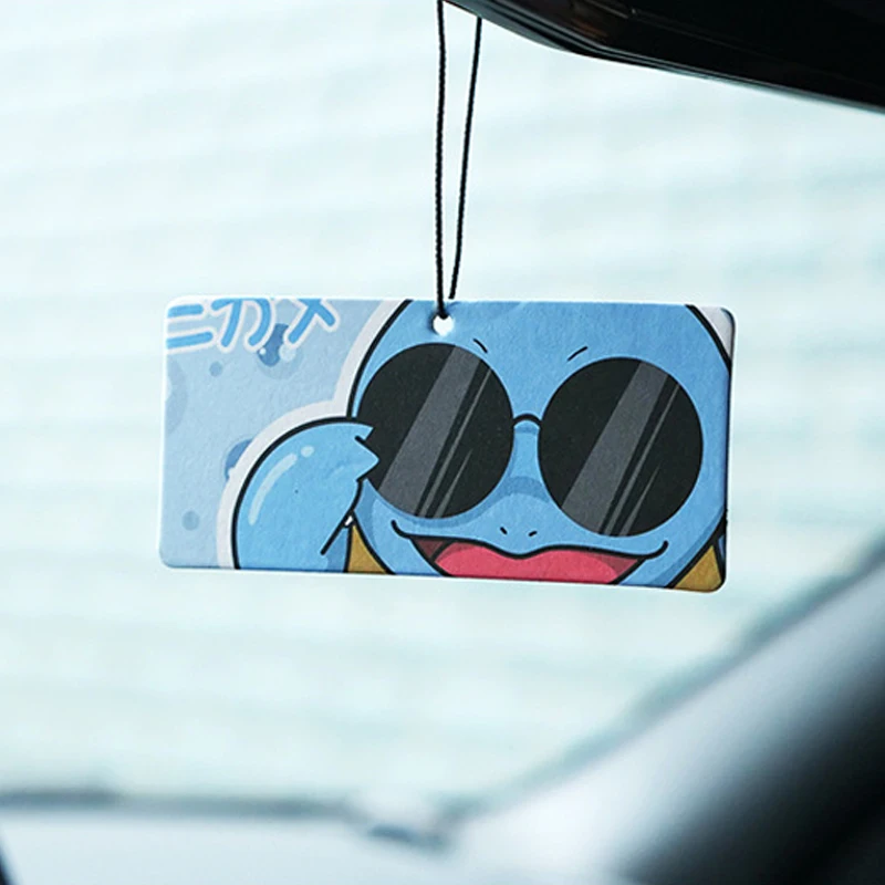 Pokemon Psyduck Squirtle Car Fragrant Tablets Kawaii Anime Pikachu Bulbasaur Perfume Pendant Car Interior decoration kids Gifts