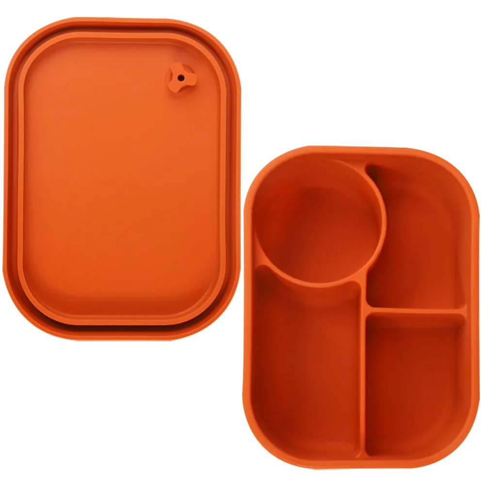 

1pcs Silicone Food Container Bento Box Microwave Safe Leak Proof Freezer Storage Portable Meal Box Camping Kitchen Use