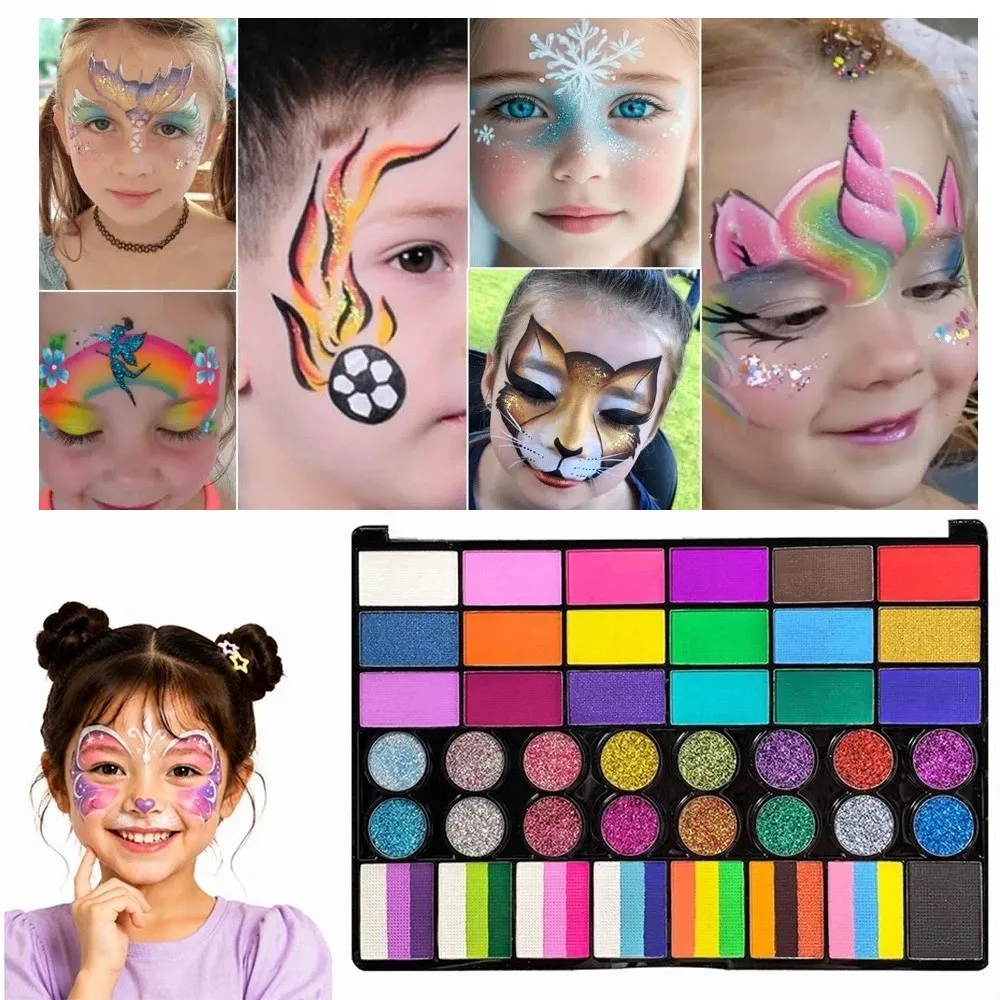 42 Colors Watercolor Paint Set Glitter Paint Vivid Colors Watercolor Pigment Set Washable Multi-Color