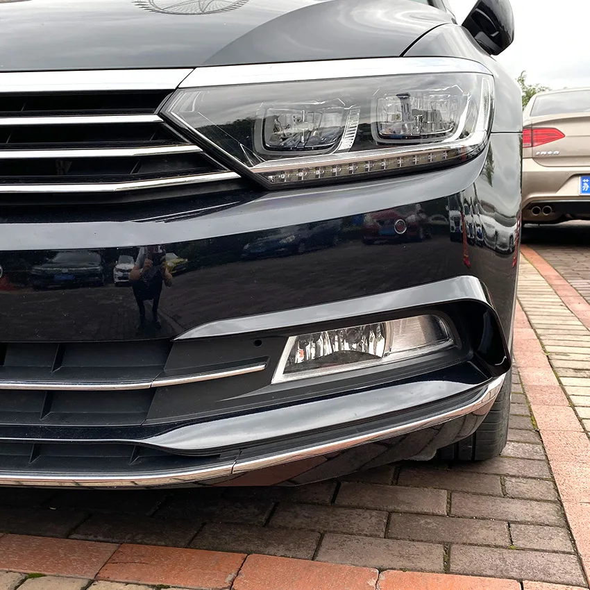 Front Bumper Lip Splitter Side Spoiler For Volkswagen VW Passat B8 Variant R Line 2016 2017 2018 2019 Fog Lamp Eyebrow Trim