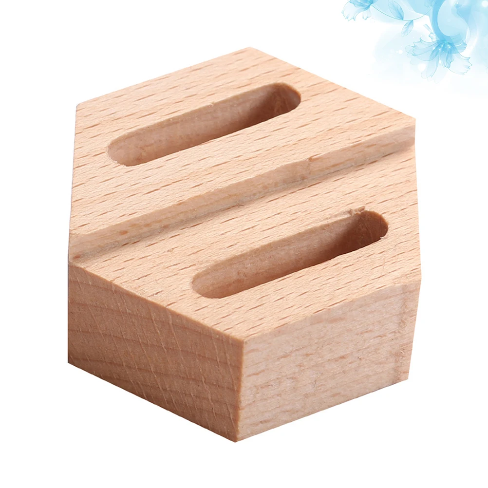 

1pc Wooden Ring Display Box Geometric Jewelry Stand Anti-Slip Holder For Ring Showcase Storage Rack Retail Craft Photo Styling