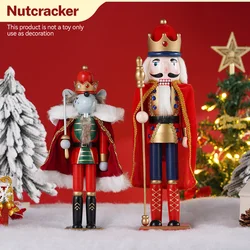 30cm/38cm Nutcracker King Mouse Fencing Puppet Wooden Handicrafts Christmas Decoration New Year Party Desktop Ornaments
