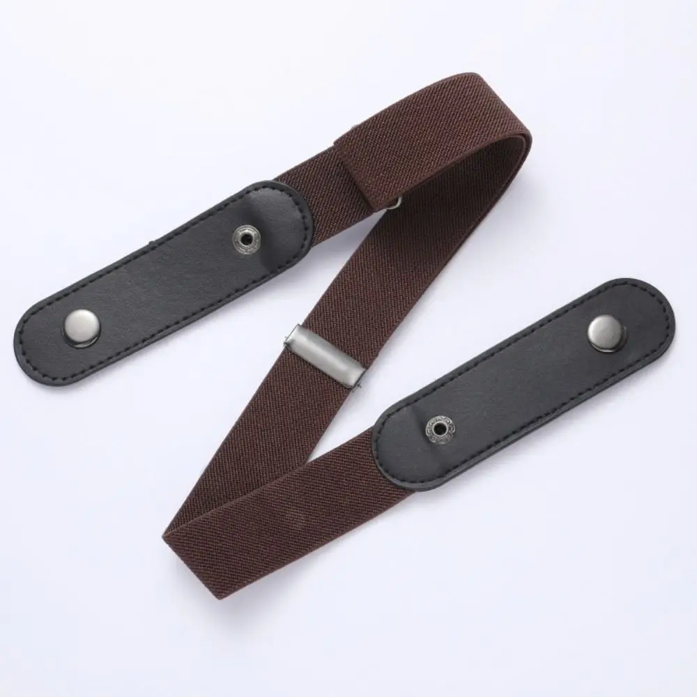 Waist Belt Stretch Without Buckle Elastic Belt Traceless Stealth Buckle Free Belt Black Elastic No Buckle Invisible Belt Women