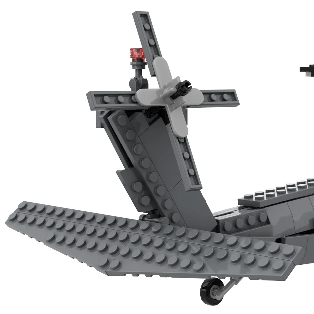 MOC เฮลิคอปเตอร์ต่อสู้ทหาร MH-60L Pave Hawk Building Block ชุดดัดแปลง Power เครื่องบินกู้ภัยอิฐของเล่นสําหรับของขวัญเด็ก