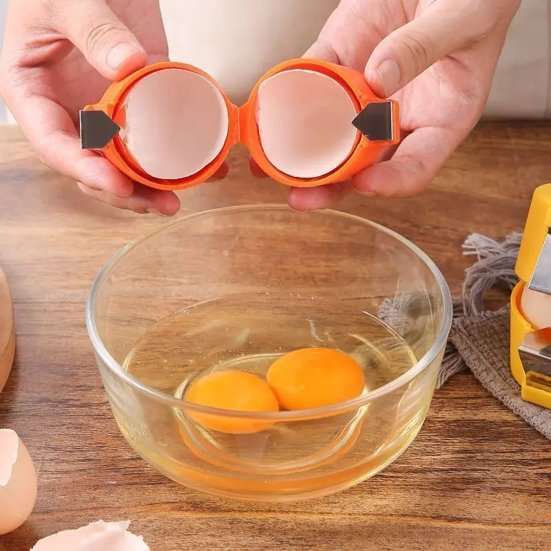 Egg Shell Opener Portable Quick Beater Egg Cracker Separator Baking Non Dirty Hand Gadgets Crusher Household Kitchen Tools