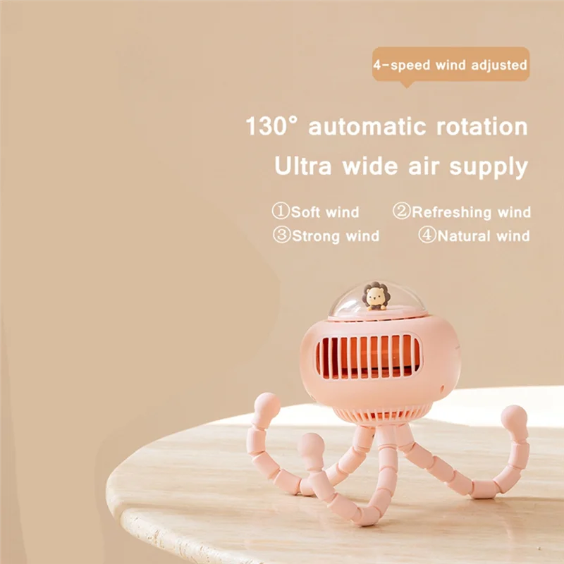 

A45I Octopus Fan Clip Stroller Fan Desktop Handheld Multi-Function Charging Mini Fan