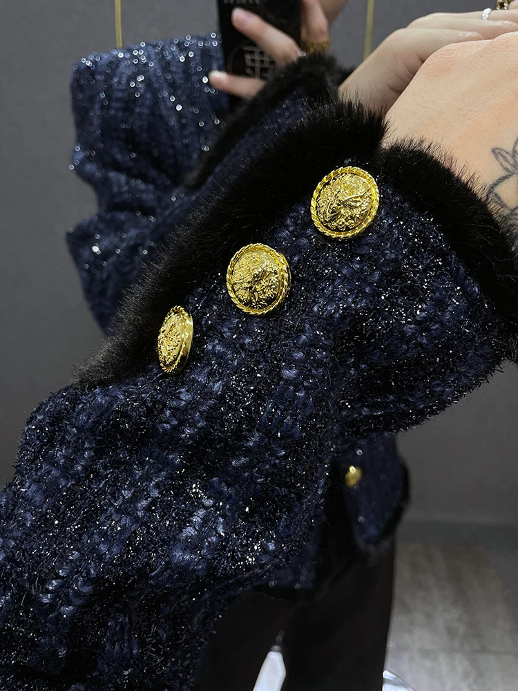 2024秋冬 ショートスタイル メンズスーツ 韓国レトロジャケット 高品質アウター ユーストレンド ラウンドネック 長袖コート