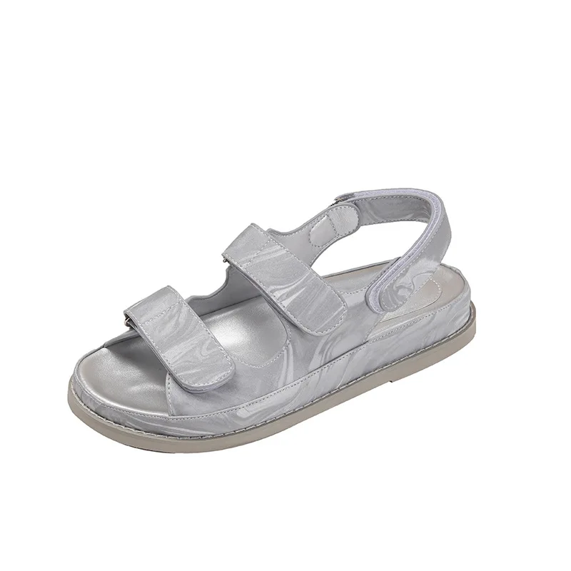 Comfort Shoes for Women Clogs With Heel Roman Sandals Muffins shoe All-Match Suit Female Beige 2024 Summer Thick Gladiator Beach
