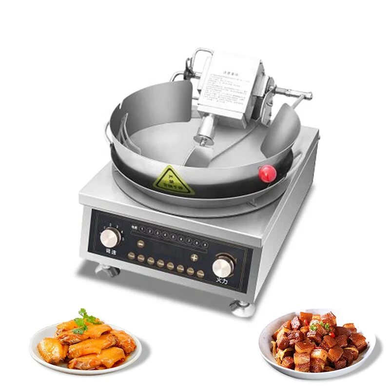Commercial  Induction Automatic Fried Rice Cooking Machine Continuous Stir Fry Machine for Restaurant Hotel Canteen Kitchen