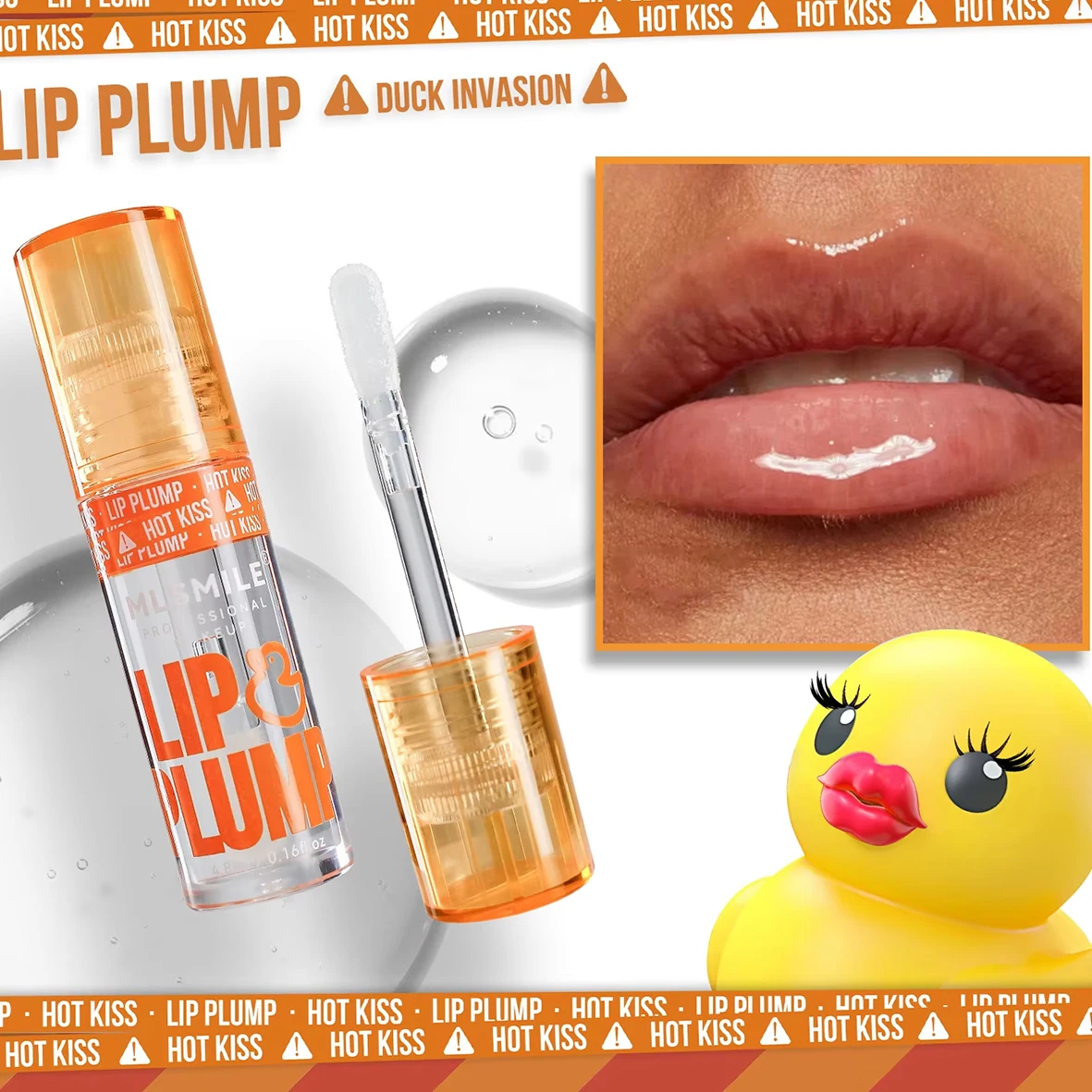 MLSMILE 6 ألوان منقار البط كبير الفم ديا لون الشفاه قفل مرآة بلسم الشفاه في فيلم زيت الشفاه المرطب المائي #1