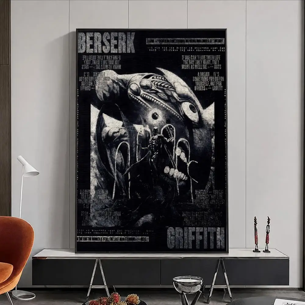 Anime Berserk Poster, Poster, Wandaufkleber, wasserfest, selbstklebend, HD-Kunst, Schlafzimmer, Bar, Dekoration – Detail 12