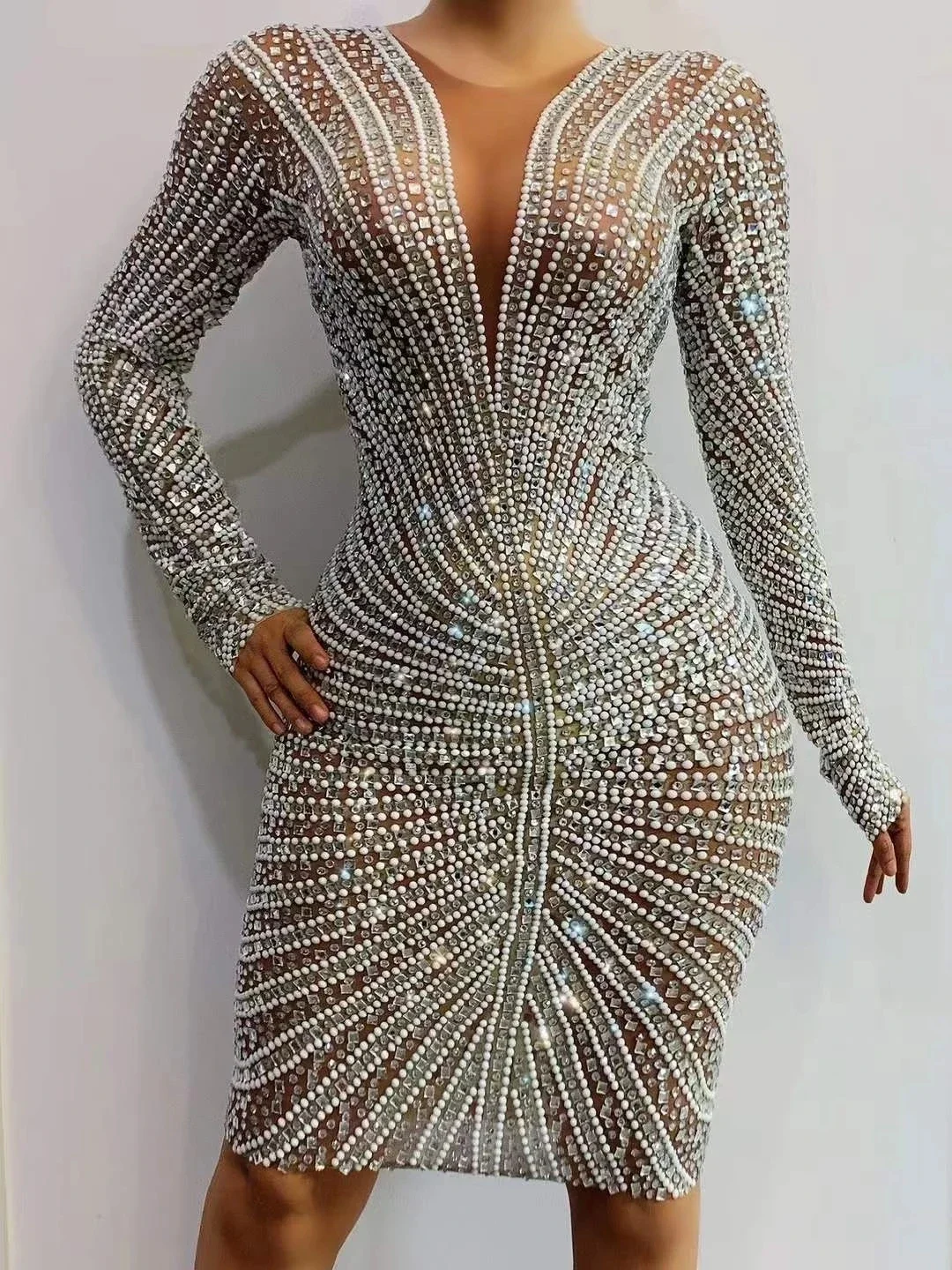 Vestido de fiesta de cumpleaños elegante de lujo para mujer, vestido de noche de talla grande elaborado, diamantes delgados, vestido Formal