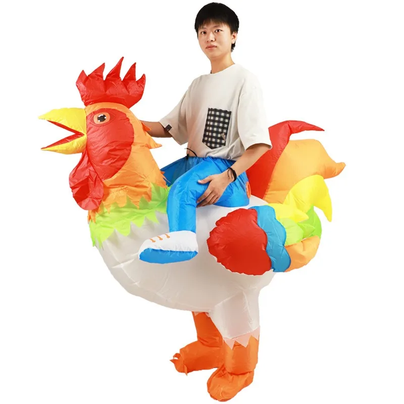 Halloween Festival Party Funny Props Children\'s Day Stage Performance Colorful Rooster Inflatable Costumes