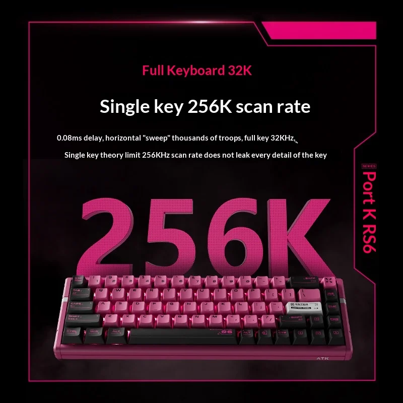 ATK RS6 Ultra Plus Aluminum Hall Effect Gaming Keyboard Wired Magnetic Switch Mechanical Keyboard 0.001mmRT PC Accessories CS2